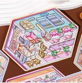 Sim Game Hut DIY 3D Scene Stickers — 2 Lovely Miniature Game Scenes